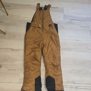 Artic Quest Kids Brown Snow Bib Overalls
